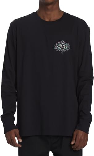 BILLABONG Crayon Wave - Long Sleeve T-Shirt for Men - Long Sleeve T-Shirt - Men - S - Black