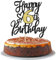 Xsstarmi 1 Pack Happy 6th Birthday Cake Topper Glitter Cheers to 6 Years Cake Pick Ten 6 Fabulous cake decoration for happy 6th Birthday Anniversary Party Supplies Gold