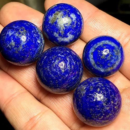 INAIVU 5 PZ Naturale Lapislazzuli Pietra burattata Sfera di Cristallo di Quarzo Sfera Decorazione NaturalReiki
