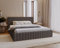 Emporius Billo Polsterbett 200x200cm - mit Lattenrost, Stauraum, Bettzeugkasten, Kopfteil - Bettgestell, Rahmen - Doppelbett - Schlafzimmer, Jugendzimmer - Boucle Dunkelgrau
