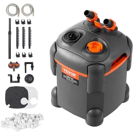 VEVOR Aquariumfilter 172GPH, Kanisterfilter 30 Gallonen, ultra-leiser interner Aquariumfilter mit UV-Schutz, Tauchkraftfilter mit Mehrfachfunktion für Aquarien, 8 W