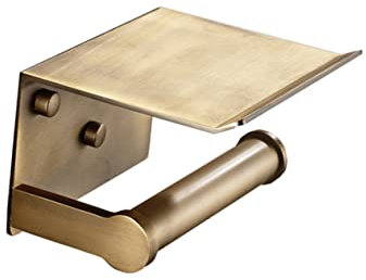 Amosfun Toilettenpapierhalter Aus Aluminium Wandaufbewahrungsregal Für Taschentücher Handy-ablage Badezimmer-Accessoire Antikes Design Langlebig Und Zuverlässig
