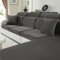 CYCMACO Samt Sitzkissenbezug, Stretch Sofa Sitzkissenbezug rutschfest, Universal Sofa Überzug Wohnzimmer, Elastischer Kissenbezüge, Waschbare(Chaiselongue, Grau)
