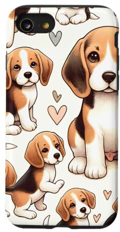 Hülle für iPhone SE (2020) / 7 / 8 Schönes Beagle-Hunde-Muster