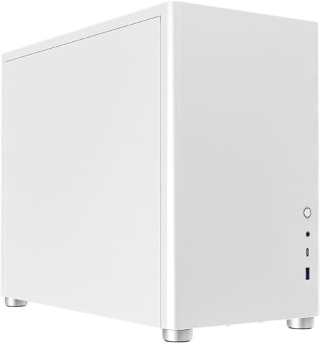 ionz Office PC - Quiet Desktop Computer | EPDM Sound Dampening Case - AMD Ryzen 5 4600G, 16GB RAM, 500GB SSD, Windows 11, WiFi, White - KZ-30M
