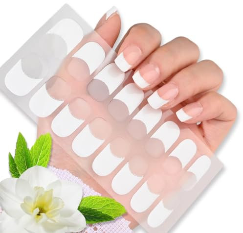 RDNKVB 22 Pcs Gel Semicurado | Adhesivos y Envolturas de Esmalte para Uñas | Pegatinas Francesas