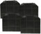 vhbw 4x Aktivkohlefilter kompatibel mit Smeg KSE90X, KSE90X1, KSE90X2, KSE90A1, KSE90A2, KSE90A3 Dunstabzugshaube - 26,5 x 23,5 x 1,5 cm