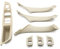 HANXIAO Autoinnenraumtürgriff Für B&MW 5 Series F10 F11 F18 520 523 525 528 530 2010-2017 LHD Auto-Innentürgriff-Ziehset, 7-teiliges Set Innen Türgriff(Oyster,Model B)