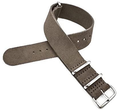 JASMKLX Uhrenarmband Leder Nato Strap 22mm Leder Schwarz Uhr Gürtel Watch Strap 20 mm Schnellspanner Watch Zubehör(Gray,20mm)