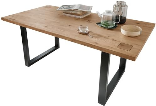 Lomadox Esstisch 180x90 cm Speisetisch Esszimmertisch Tisch Esszimmer Esszimmermöbel Eiche massiv geölt
