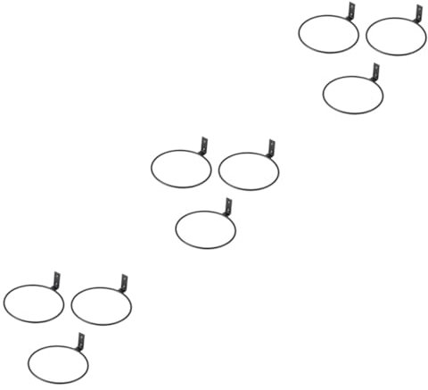 Milisten 3 Ensembles Étagère De Rangement Pour Pots De Fleurs Pot Mural Porte-fleurs Suspendus Au Balcon Support De Pot De Jardinière Murale Jardinière Noire Black Métal Fer 3 Pièces * 3