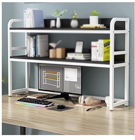 BXSUKEYOU Schreibtisch-Aufbewahrungs-Organizer-Regal Industrieller Computer-Schreibtisch Desktop-Bücherregal Erkerfenster-Bücherregal Mehrschichtiges Aufbewahrungsregal