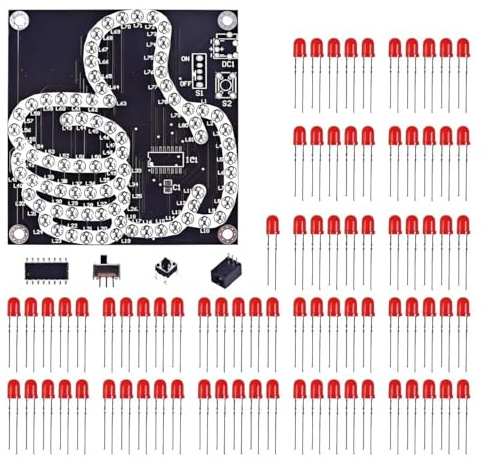 VOANZO 81LEB Daumenlicht Marke Lauflicht Kit Elektronische DIY Single-Chip-Mikrocomputer Produktion Schweißen Praxis Platine