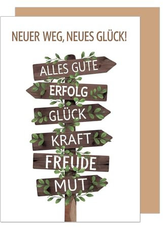 Edition Seidel Premium Glückwunschkarte zum Abschied mit Umschlag. Abschiedskarte mit Spruch Grußkarte Karte Ruhestand Jobwechsel Mann Frau Kollege Kollegin Freunde (AS145 SW025)