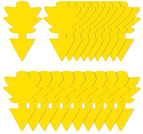 RUN HELIX Fruit Fly Pads, Bright Yellow Fungus Gnat Sticky Traps for Indoor Plants, Effectively catch flying insects, Easy-to-Use Pest Control for Gardens, Greenhouses & Homes (20PCS)