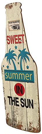 PRETYZOOM Einzigartige Form Bierflasche Ornament Holz Material Flasche