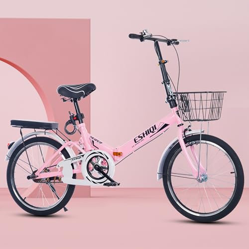 LETIANZG Klapprad Leichtgewicht 22/24 Zoll Erwachsenenfahrrad Kettenantrieb Leichter Aluminiumrahmen Reisefahrrad Unisex(A,22in)