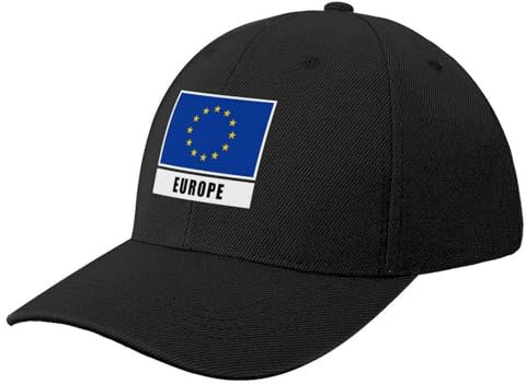 IUUGJEIX Basecap Europa EU Europäische Union Europaflagge Baseballmütze Bommelmütze Schaumstoff Partymütze Caps Damen Herren
