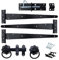 18 Gate Hardware Pack – Black Japanned or BZP Finish | 3 x Tee Hinges, 6 Ring Latch, 6 Brenton Bolt with Fixings | Complete Gate Kit for Wooden Garden Gates, Sheds & Doors (Lack Japanned)