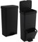 PACK de 2 Cubos de basura o reciclaje 70L en NEGRO, VERTICAL, en 2 Compartimentos, Papelera para residuos, 76 cm de altura, fácil gestión