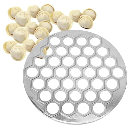 1 Stück Pelmeni Maker Mit 37 Löcher,Manti Form,2-In-1 Teigtaschenmacher,Pelmeni Form,Teigtaschenformer,Dumpling Maker Für Kochen Teigtaschen Im Küche Und Restaurant,Aluminiumlegierung (Silber)