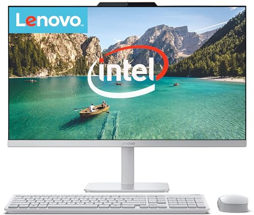 Lenovo Escritorio todo en uno de 24 pulgadas, 16 GB de RAM, 768 GB de almacenamiento (SSD de 256 GB a bordo con unidad externa de 512 GB), CPU Intel ultrarrápida de 4 núcleos, pantalla Full HD, Wi-Fi