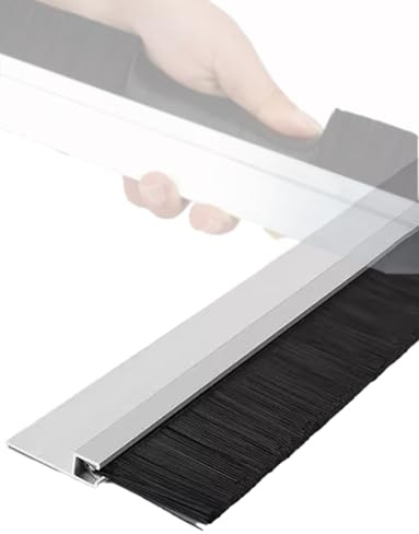 Balai de porte en alliage d'aluminium avec brosse pour sceller les espaces et la protection contre la poussière, utilisation industrielle