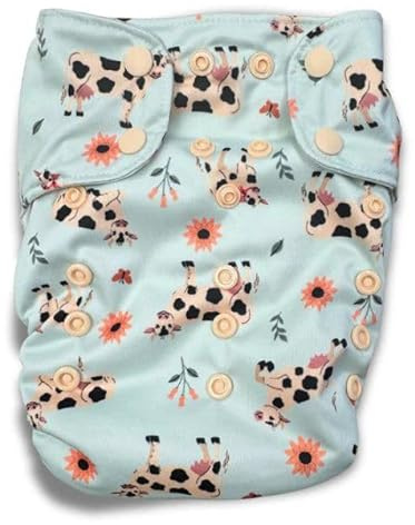 Smart Bottoms Dream Diaper 3.0 AIO Stoffwindel One Size (4–16 kg) – Weiche All-in-One Windel, mitwachsend, auslaufsicher & nachhaltig (Moo & You)
