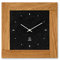 Natuhr Wanduhr Stube - Uhr mit Filz und Holzrahmen aus Eiche geölt geräuscharmes Uhrwerk (schwarz)