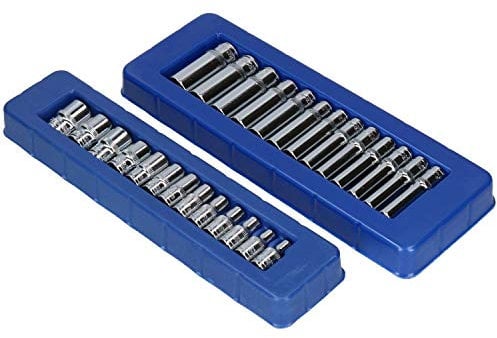 AB Tools 1/4 Drive Shallow and Deep Metric MM 6 Sided Sockets 4mm - 14mm 26pc