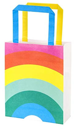 Talking Tables RAIN-TREATBAG Fill with Party Favours and Cake Regenbogen-Leckerli-Beutel, 8er-Pack, Papier, Rbtreatbags