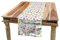 ABAKUHAUS Bunt Tischläufer, Alte Friedenszeichen, Esszimmer Küche Rechteckiger Dekorativer Tischläufer, 40 x 180 cm, Weiß und Gelb