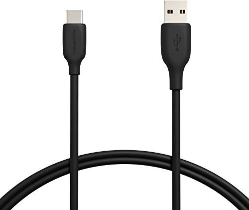 Amazon Basics Cavo di ricarica rapida da USB-C a USB-A 2.0, velocità 480 Mbps, certificato USB-IF, per Apple iPhone 16/15, iPad, Samsung Galaxy, tablet, laptop, 0.9 m, nero