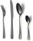 16 Piece Black Cutlery Set, Classic Stainless Steel Flatware Silverware Sets with Knives and Forks/Spoons/TeaSpoons, Service for 4, Mirror Polished,Dishwasher Safe (Black)