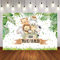 Avezano Zwei wilde Hintergründe für Jungen, Safari-Dschungel-Thema, 2. Geburtstag, Party-Banner, Dekorationen, zwei wilde Zootiere, zweiter Geburtstag, Party-Hintergrund (2,1 x 1,5 m)