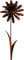EdelrostFabrik Blume aus Edelrost Deko-Blume aus Metall für den Garten 100cm rostige Gartendeko mit Abschraubbarer Blüte