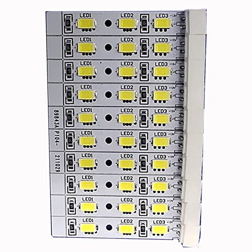 HUAYUWA Luz LED para nevera 0064001874 de repuesto para Haier/Hisense/Rongshen BCD-459WDSS Frigorífico tira de reparación de tira de luz (paquete de 10)
