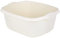 FotoStation High Grade Plastic 39cm Rectangular Bowl Kitchen Sink, Basin Mixing, Washing Up Bowl Tidy Organizer (Soft Cream)
