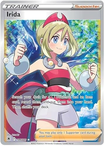 Irida 186/189 Rare Ultra Pokemon Card (SWSH Astral Radiance) + 1x TitanCards® Toploader