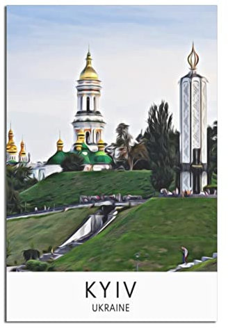 Kyiv Ukraine Vintage Reiseposter Leinwand Kunst Poster Geschenk Wanddekoration Malerei Poster Dekorative Poster