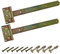 BRESKO Kreuzgehänge verzinkt T-Bänder Scharnier Torband Ladenband Türbänder Werfgehänge schwer 2er Set mit Schrauben (500x40x110 mm)
