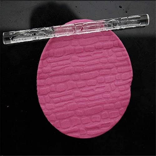 Rouleau à pâtisserie en acrylique texturé en forme de bambou, rouleau à pâtisserie transparent en relief, rouleau à pâte à sucre, pâte à sucre, biscuits, décoration de gâteaux