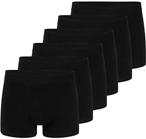 Almonu - Organic Cotton - Retro Short/Pant - Webgummibund - 6er Pack (XL Schwarz)