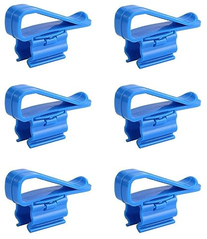 6 Stück Aquarium Kunststoff Schlauchhalter, Multifunktions Aquarium Schlauchhalter, Verstellbarer Aquarium Schlauchhalter, zur Befestigung von Wasserleitungen für Aquarien Oder Aquarien (Blau)