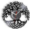 OXOAMP Albero della vita Orologio da Parete 30 cm (12 pollici) Muto Senza Telaio Grande Orologio design minimalista moderno nero,per Cucina Soggiorno Camera da Letto Ufficio