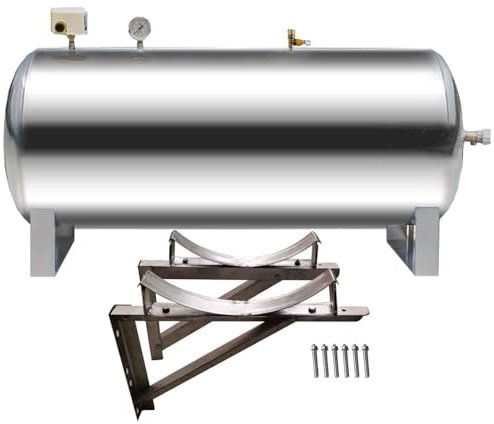 Vaso de expansión Tanque de presión de pozo de 100L 160L 200L 250L 300L 500L/vejiga del tanque de agua a presión para bomba de pozo/sistema de agua riego, kit de instalación acero inoxidable ( Color :