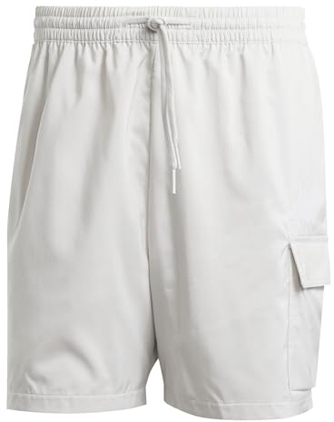 adidas Herren Essentials SMALL Logo Cargo Chelsea Short, Wonder Alumina/White, XL