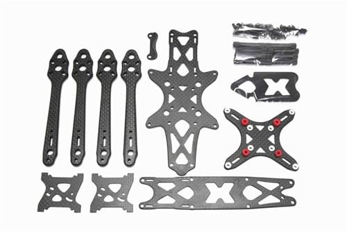 XYWOPO 215 Preset Shock Absorption Carbon Fiber Frame Kit 6MM Arm RC Drone Ersatzteile DIY Quadrocopter-Rahmenarme (Size : J5 frame)
