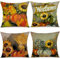 ZWJD Kissenbezug Herbst 50x50 4er Set Herbst Dekoration Kissenhülle Herbst Deko Leinen Kissenhüllen Ahornblätter Kürbis Kissen für DekoSofa Home Garten Schlafzimmer Dekokissen Kissenbezüge 50x50 cm