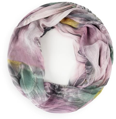 Glamexx24 Loop Schlauchschal für Damen, Farbverlauf Sommer Loop Rundschal Leichter Verlauf Regenbogen Sommerlicher Schal